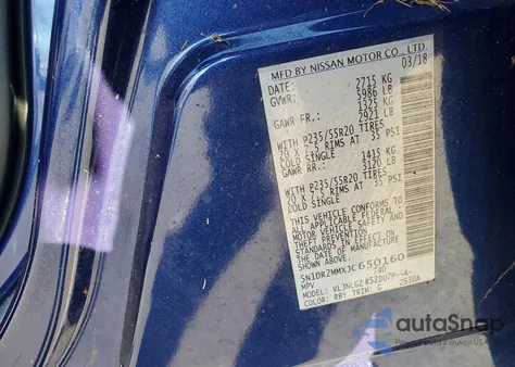 2018 Nissan Pathfinder S from USA, damaged, VIN 5N1DR2MMXJC650160